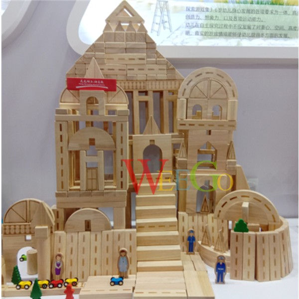 小班中班大班主题积木518片398片592片儿童建构橡胶木安吉积木