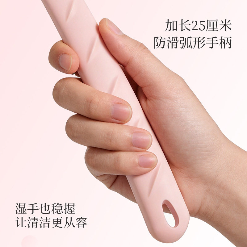手工马鬃长柄沐浴刷柔密