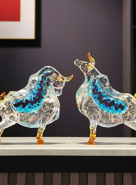 牛气冲天摆件家居客厅电视柜