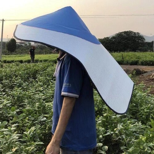 夏季户外防晒防雨宽檐斗笠帽