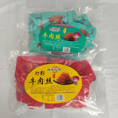湘恋忆深张家界香辣即食牛肉丝干