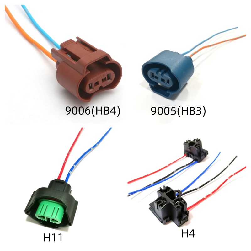 H1H4H7/9005/9006H11H8原装汽车耐高温纯铜大灯泡雾灯线插头插座