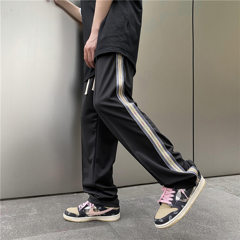 冲推！vibe高街条纹垂感裤潮男休闲裤903-EK85-P55控68，男装休闲裤，星座903