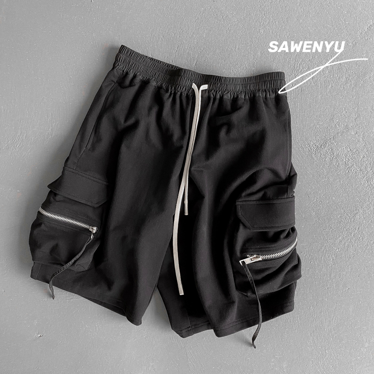 冲推！暗黑口袋工装休闲中裤男短裤903-EK95-P50（控65，男装牛仔裤，星座903