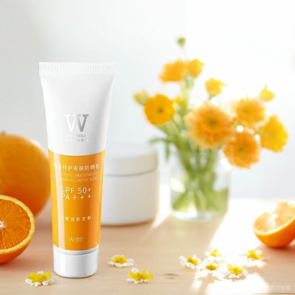 植物智慧防晒霜50倍舒缓轻薄晒后修护轻薄温和保湿舒缓特护防晒乳