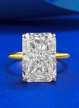 轻奢珠宝S925银分金色9*13mm长方