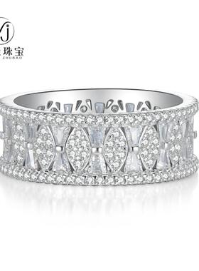 轻奢珠宝2026新品925银排钻戒指