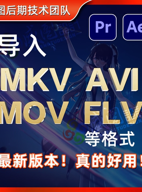 AE/PR插件Influx视频解码器导入MKV/MOV/M4V/AVI格式转换识别中文