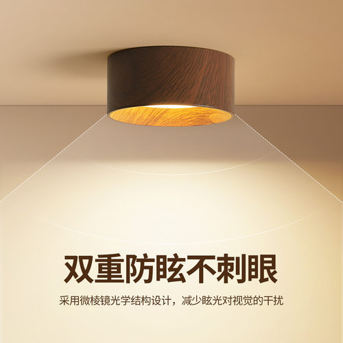 超薄明装筒灯圆形led免开孔过道