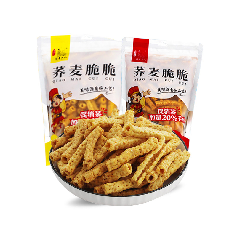 诸葛夫人荞麦脆脆120g苦荞棒酱香咸蛋黄大包零食网红解馋食品