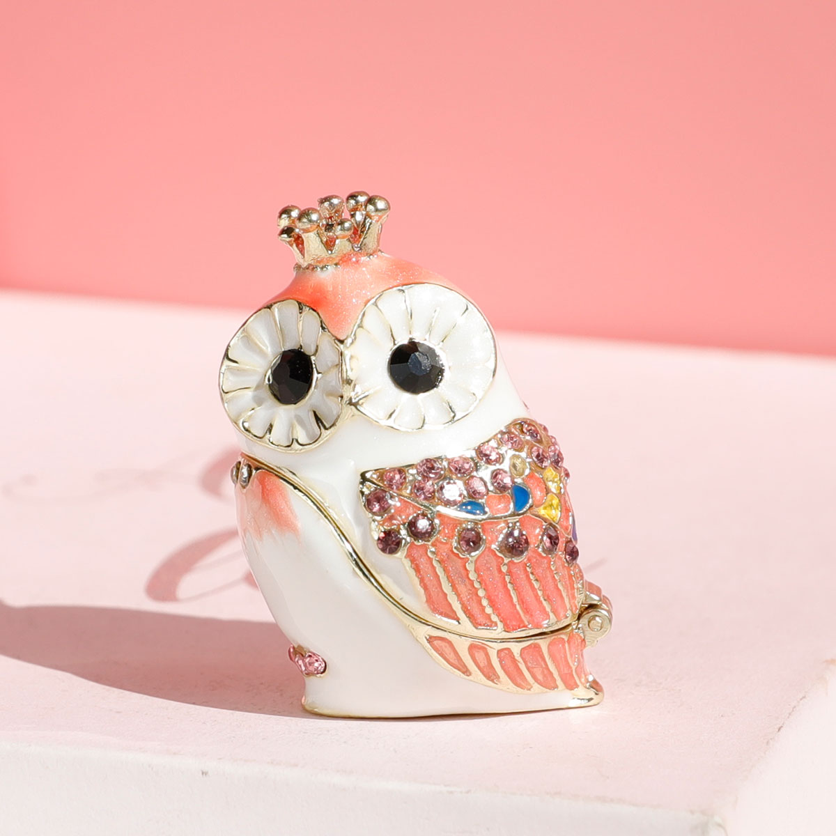 迷你皇冠小猫头鹰小首饰收纳盒
