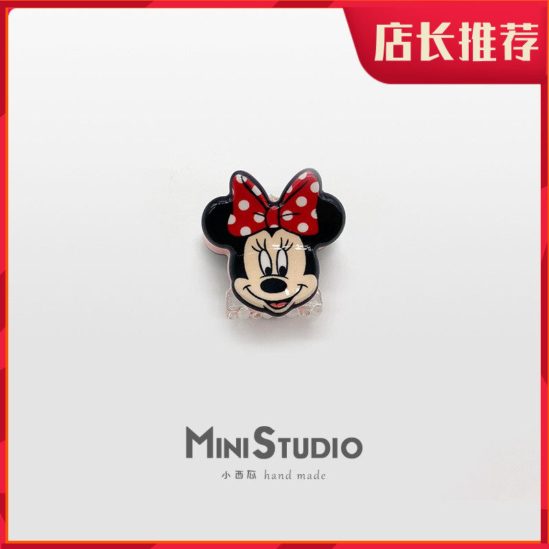 迷你儿童宝宝小抓夹子迪士泥米妮蝴蝶结刘海发夹周岁生日节日饰品