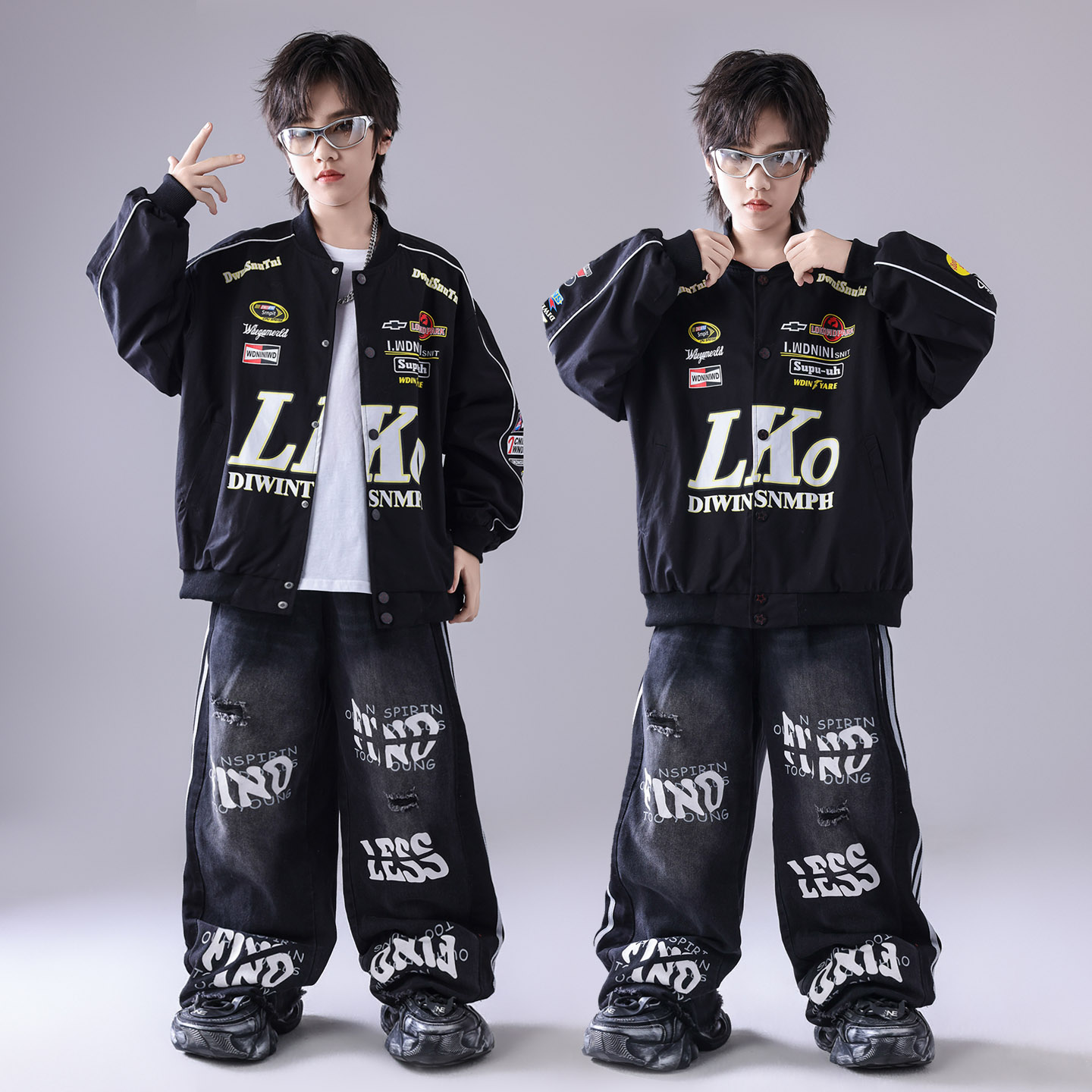 街舞儿童潮服酷帅架子鼓演出服