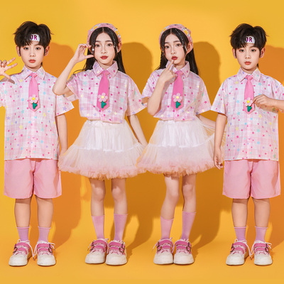 幼儿园六一儿童啦啦队演出服衬衣团体表演小学生大合唱运动会服装