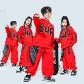 舞蹈练功服小学生运动会服装 元 旦表演儿童潮服加绒嘻哈hiphop套装