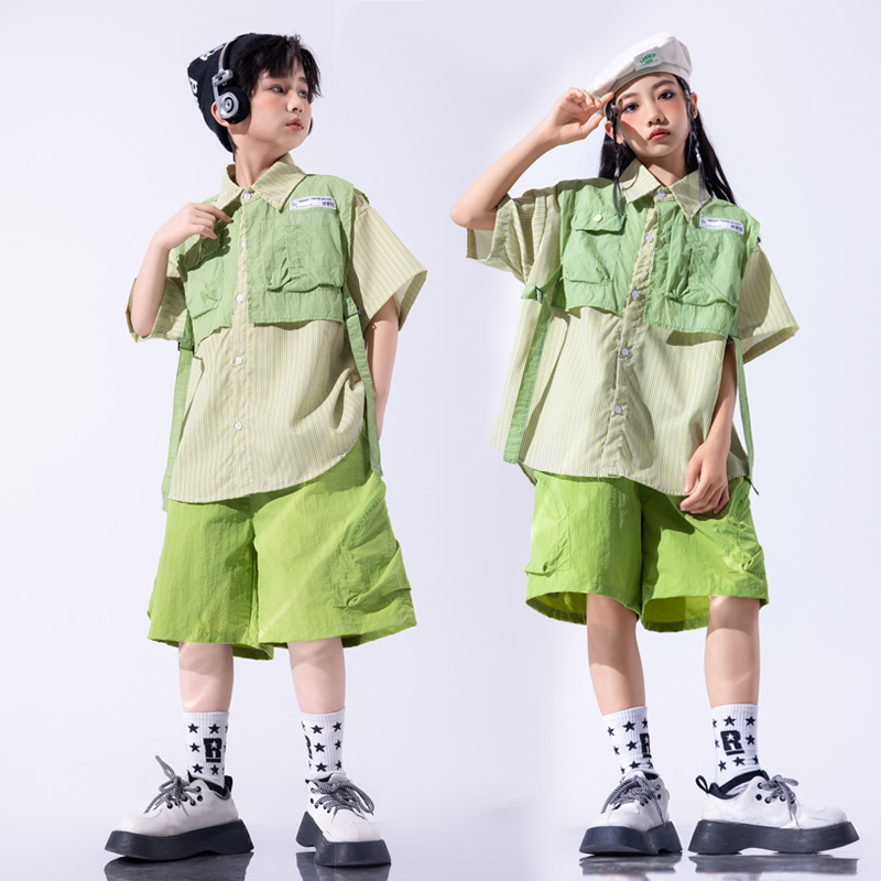 男女童嘻哈街舞演出服