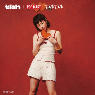 tbh野兽派家居星星人绵柔针织家居服吊带短裤套装莫代尔棉睡衣女