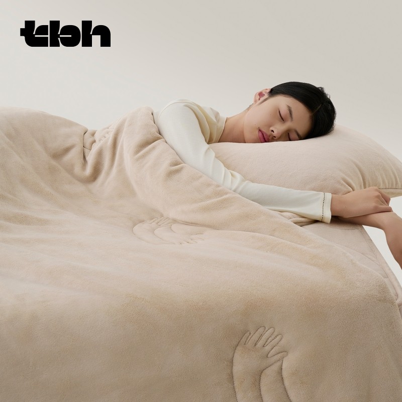 tbh野兽派牛奶绒针织暖被