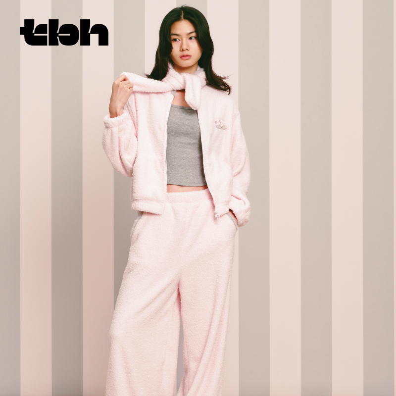 tbh野兽派可丽绒连帽短卫衣套装