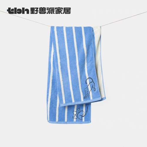 tbh野兽派家居黑豹浴巾