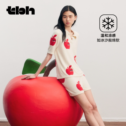 牛奶冰纱针织短款家居服套装