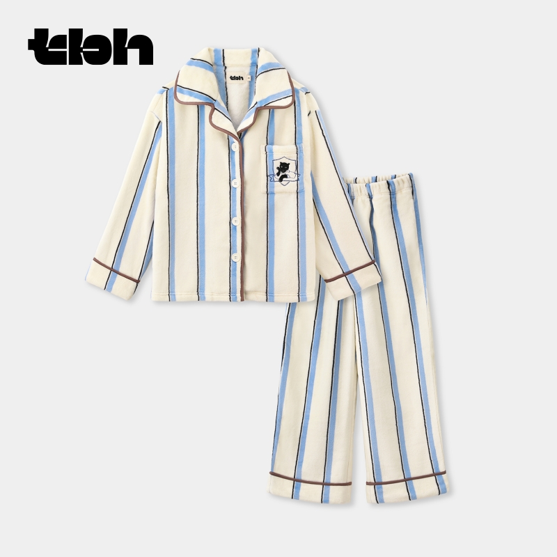 tbh野兽派法兰绒家居服套装
