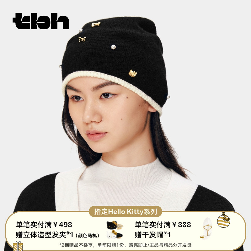 tbh野兽派HelloKitty羊绒冷帽