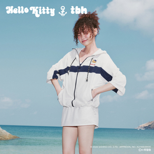 tbh野兽派家居Hello Kitty水手晴雨户外防晒衣UPF200+连帽防晒服