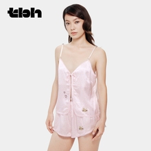 tbh野兽派家居三丽鸥Hello Kitty真丝吊带短裤家居服套装睡衣女夏