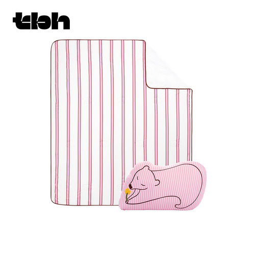 tbh野兽派家居夏被凉感小憩被子抱枕两件套夏季空调被夏凉被