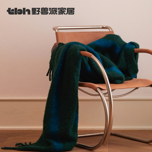 南非马海毛盖毯云杉绿