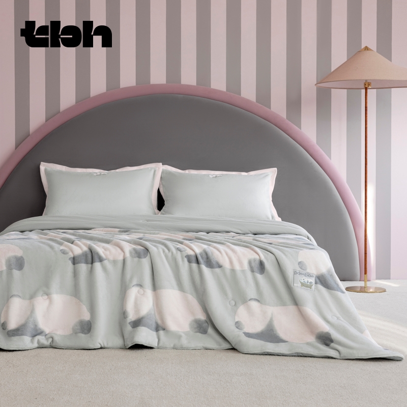 tbh野兽派牛奶绒针织暖被