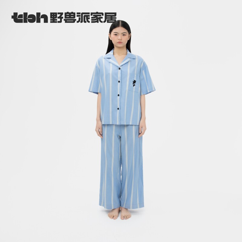 新品tbh野兽派家居 都市野兽黑豹天丝棉家居服套装可外穿情侣睡品怎么看?