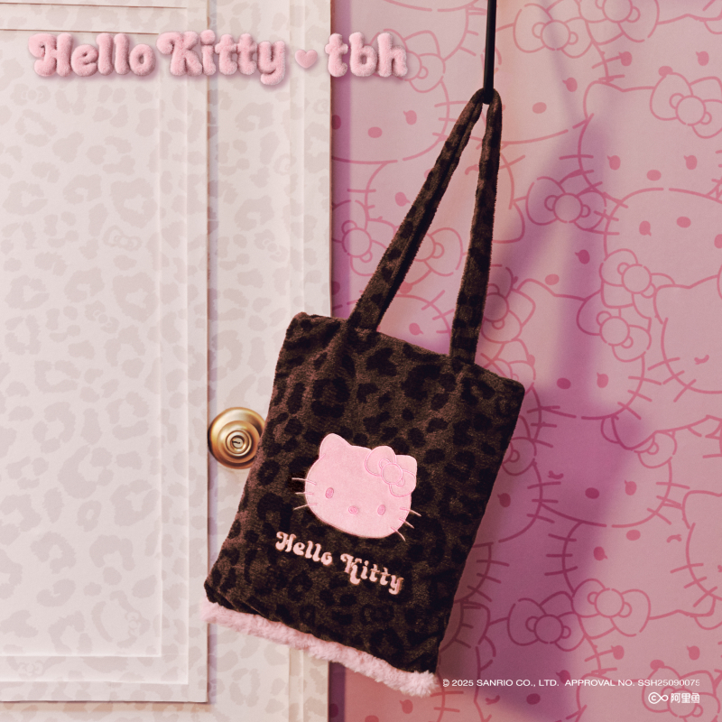tbh野兽派HelloKitty毛绒托特包