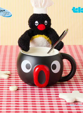 tbh野兽派家居Pingu系列陶瓷马克杯水杯礼物办公室喝水杯子礼盒装