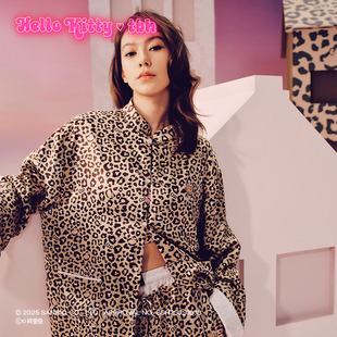 tbh野兽派家居三丽鸥Hello 外套 Kitty真丝双面穿中式