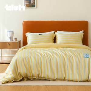 tbh野兽派家居床上四件套都市野兽黑豹天丝印花单双人床品套件夏