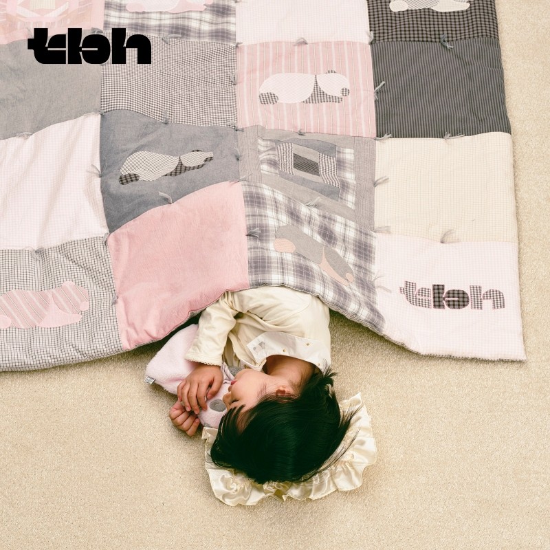 tbh野兽派手工拼布百纳布绗缝被