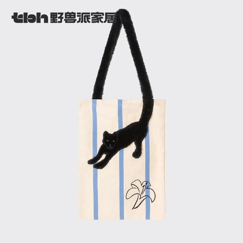 tbh野兽派家居黑豹帆布袋