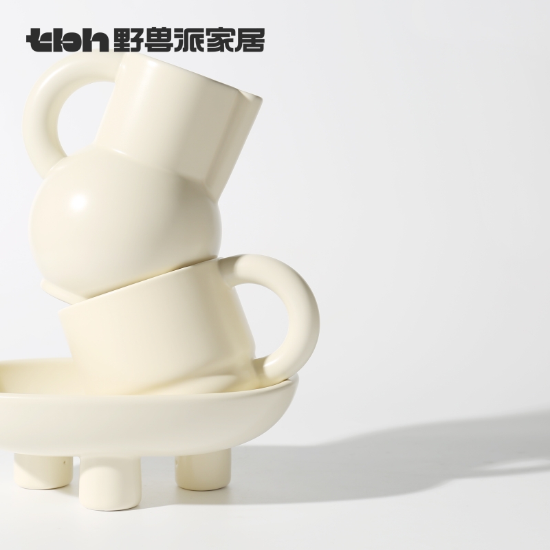 tbh野兽派家居早餐杯陶瓷杯咖啡燕麦杯家用水杯简约耐热牛奶杯