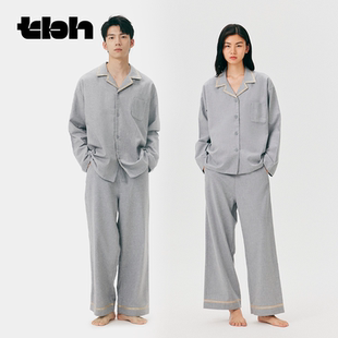 tbh野獸派家居澳洲羊毛棉畫框家居服套裝 可外穿情侶睡衣 冬季
