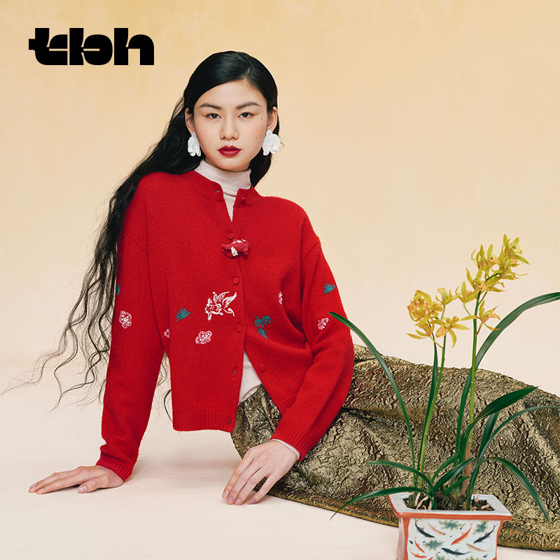 tbh野兽派家居羊绒羊毛针织开衫