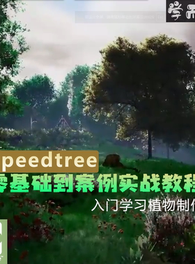 Speedtree零基础入门到案例植物场景UE5制作教程中文