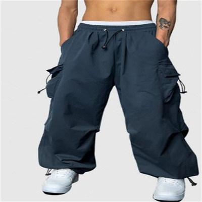 欧美长裤工装裤休闲多口袋束脚
