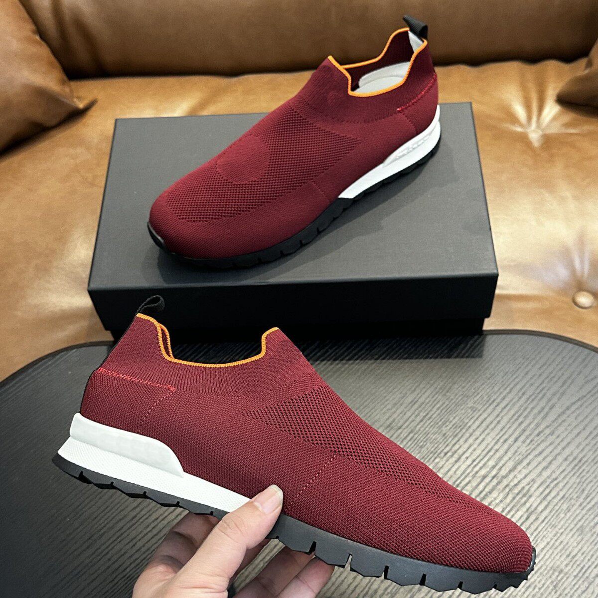 Kiton跨境新款2022年新款式运飞织单鞋低跟套脚深口外贸欧美大