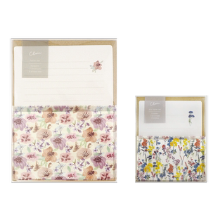 MATOKA CLAIR信封信纸套装透明可爱缤纷图案装饰田园花园设计 横线信纸 ins风精致感谢祝福简约礼物