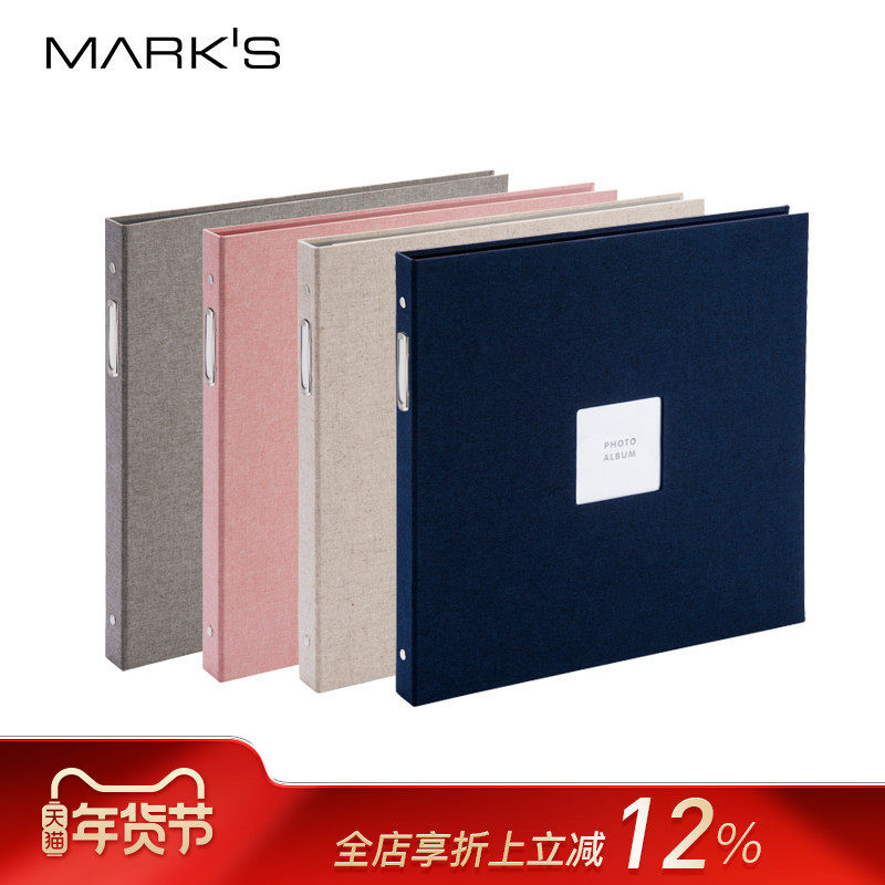 marks Photo系列Binder Album大型活页DIY家庭相册 5寸7寸方形照片 四色活页夹横竖两用活页多种替芯套装,文具电教/文化用品/商务用品,相册/卡册收纳,淘宝优惠券,粉丝福利购,淘宝优惠卷