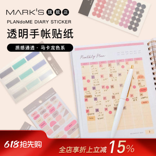 PLANdoME透明手帐贴纸