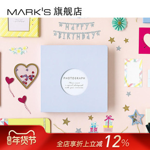marks Decora 方型拼贴本相册DIY剪贴簿活页相册5寸6寸照片