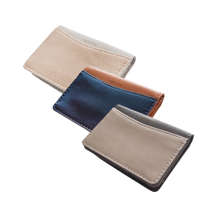 【特惠7折】MATOKA仿皮撞色折叠卡包名片夹时尚商务简约男女